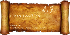 Luria Fedóra névjegykártya